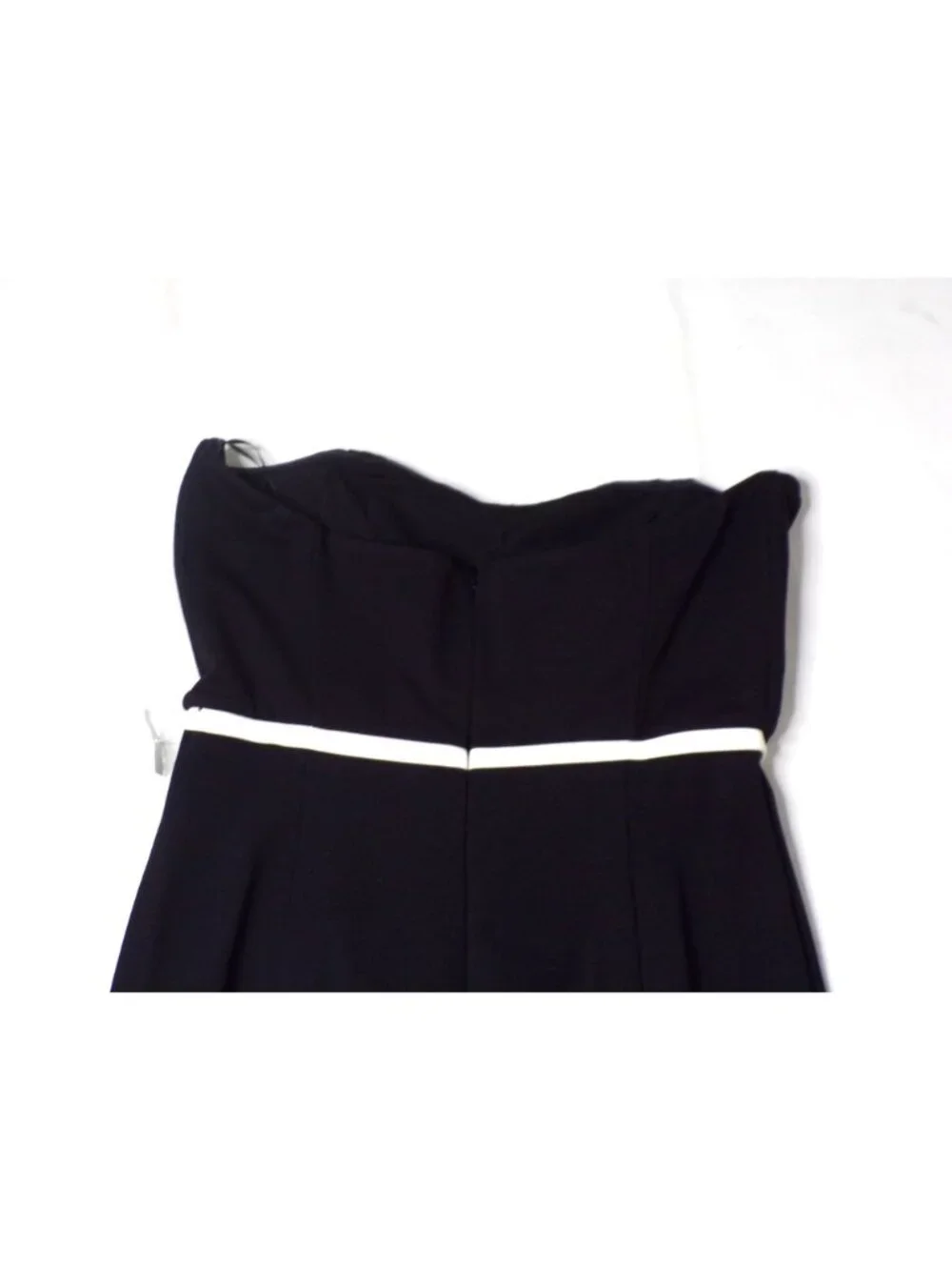 🆕STAUD Honeydew Strapless Cocktail Dress Black & White Large - Picture 10 of 12